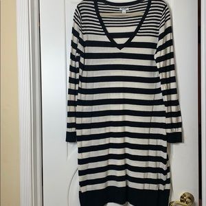 Black and White stripes sleeve sweater Dress!!